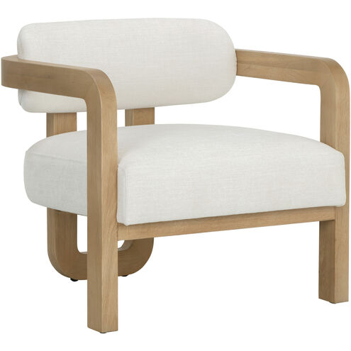 Madrone Rustic Oak / Heather Ivory Tweed Lounge Chair